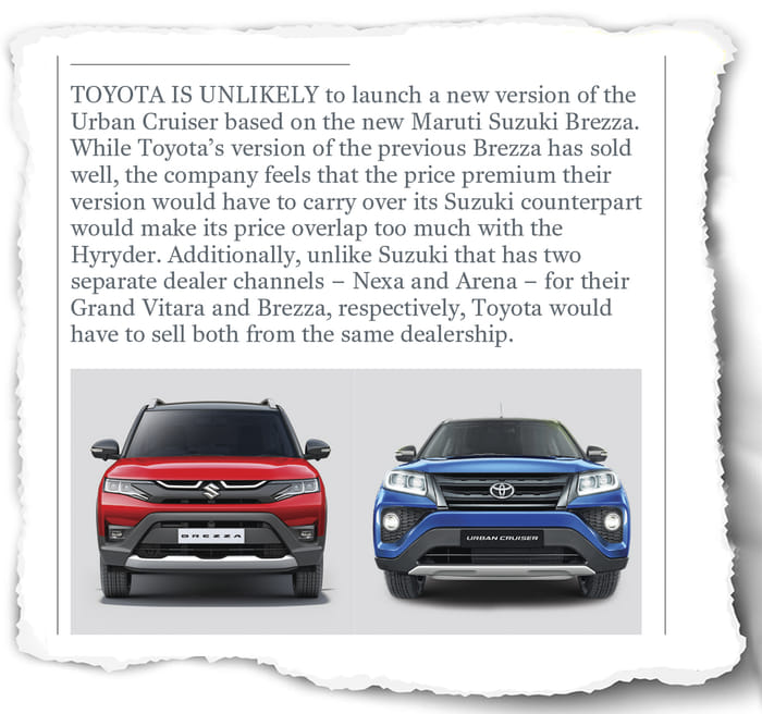 Toyota’s Brezza based Urban Cruiser discontinued; replacement unlikely